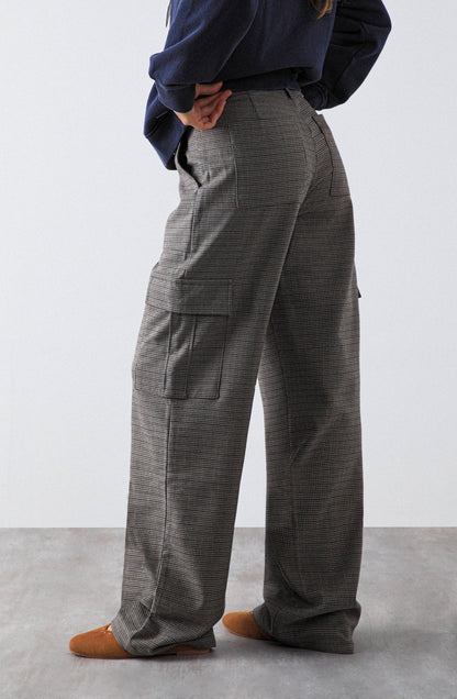 Pantalón Tejido Cargo Brown