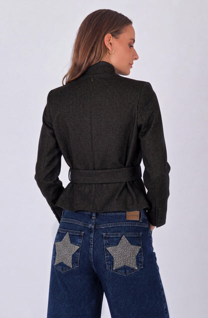 Blazer Cruzado Lazo Brown
