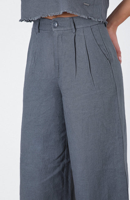 Pantalón Lino Liso Grey
