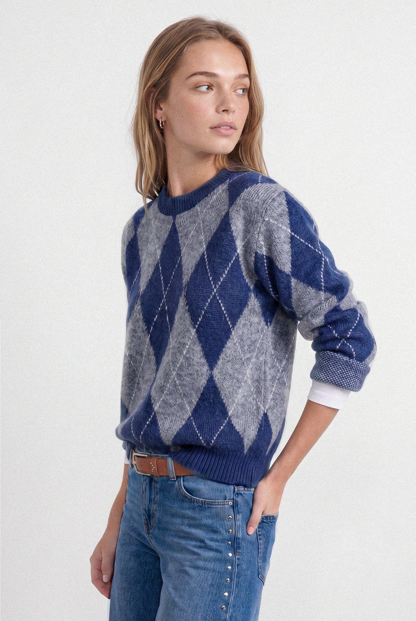 Sweater Rombos Grey