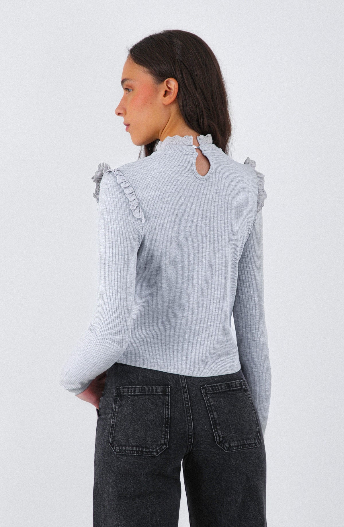 Remera Manga Larga Vuelos Gray