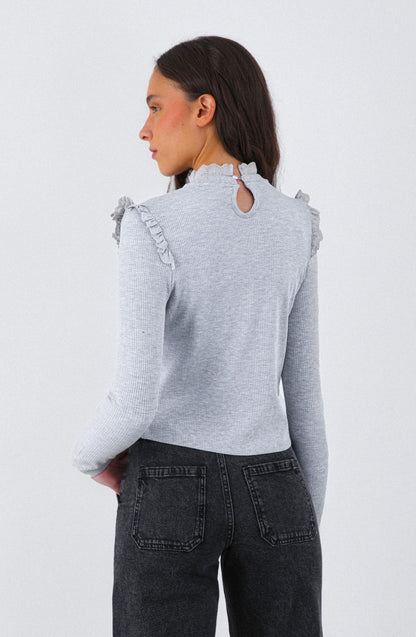Remera Manga Larga Vuelos Gray