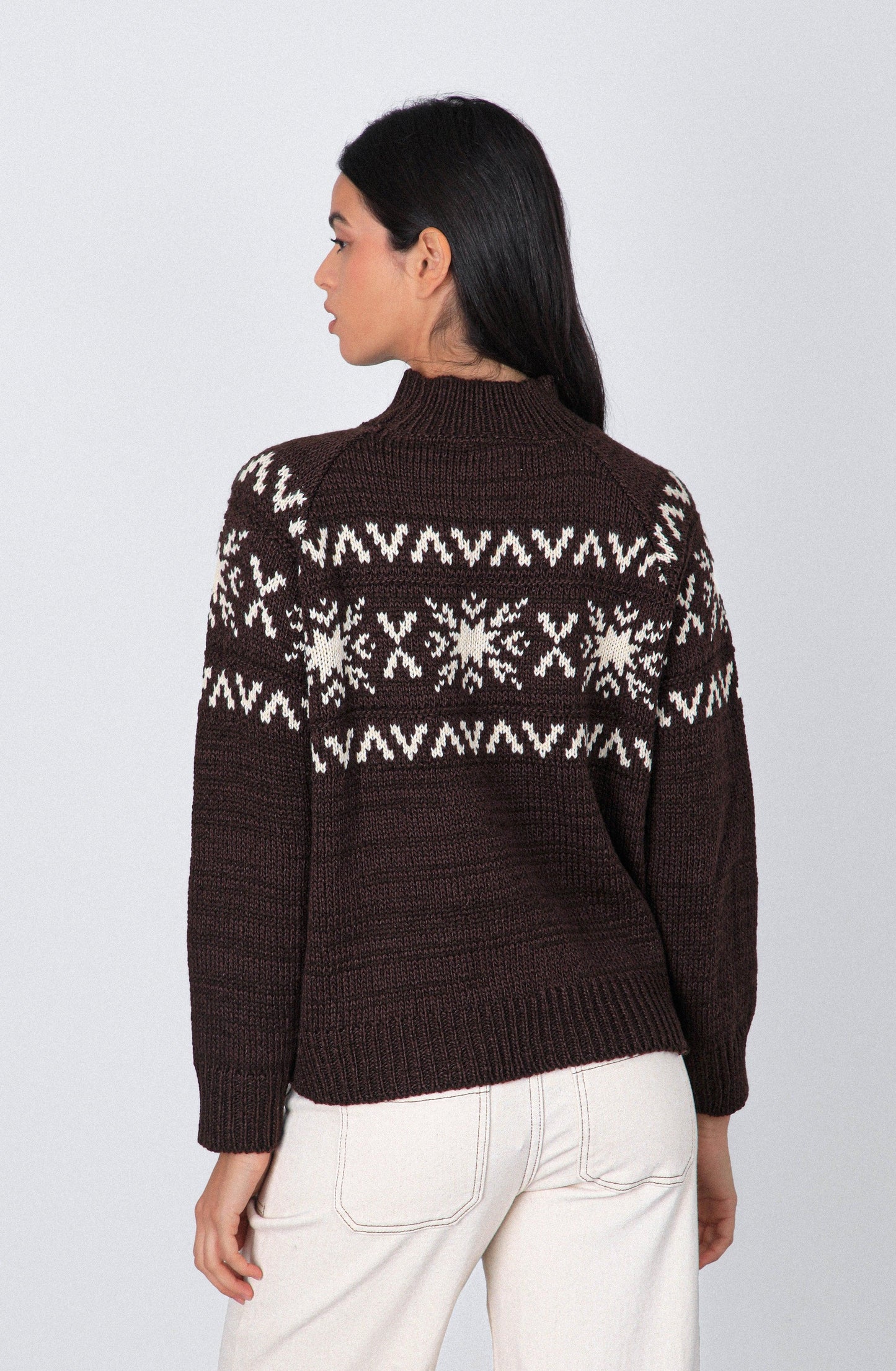 Sweater Jacquard Brown