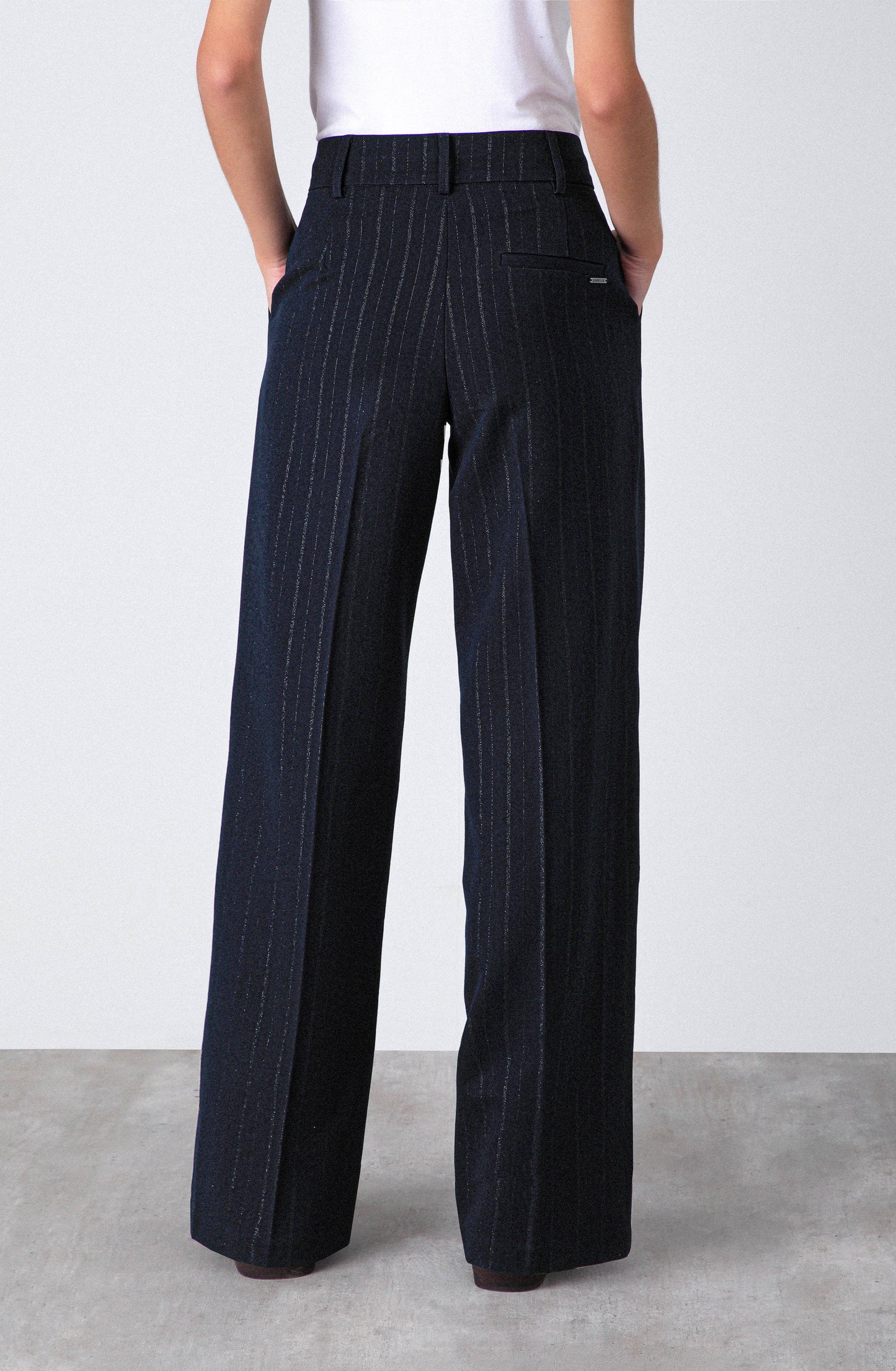 Pantalón Líneas Lurex Navy