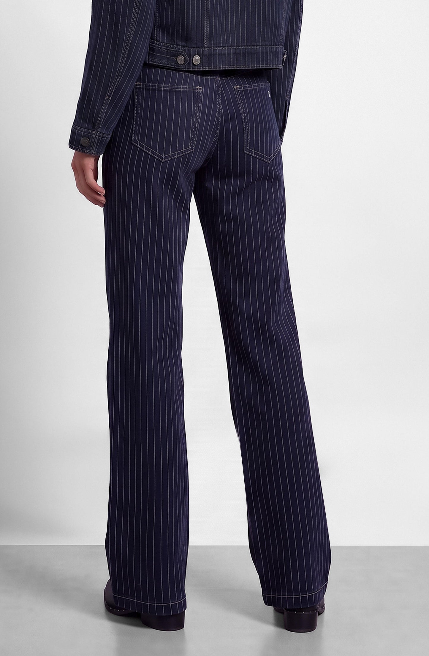 Pantalón Denim Rayado Indigo