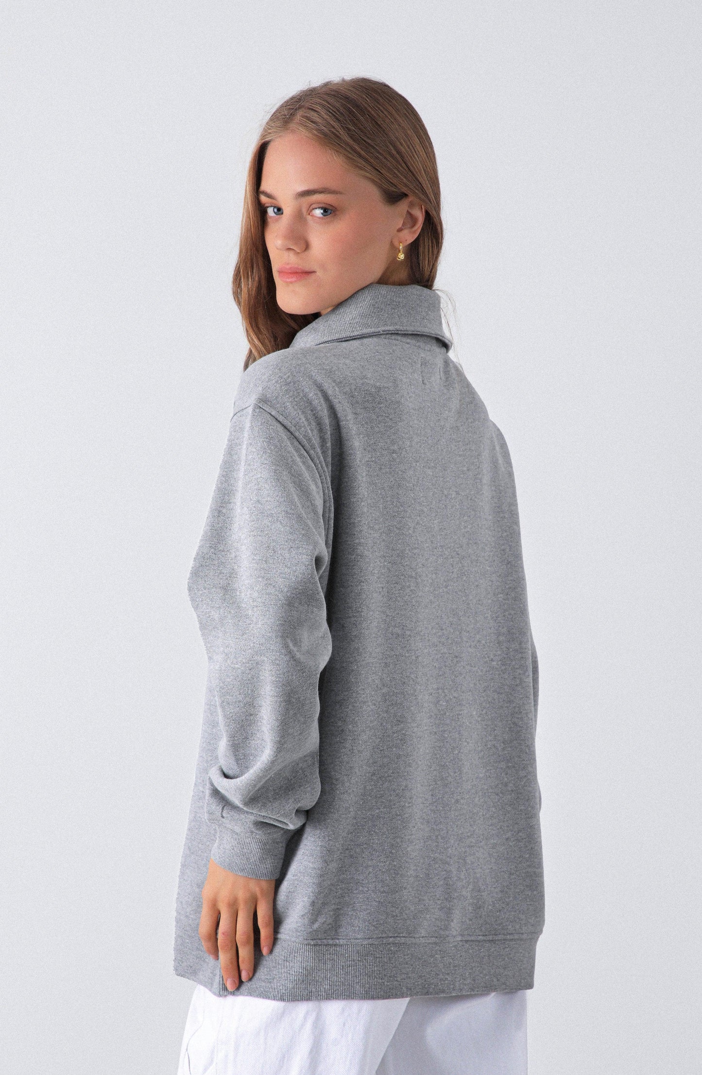 Buzo Mid Zipper Grey Melange