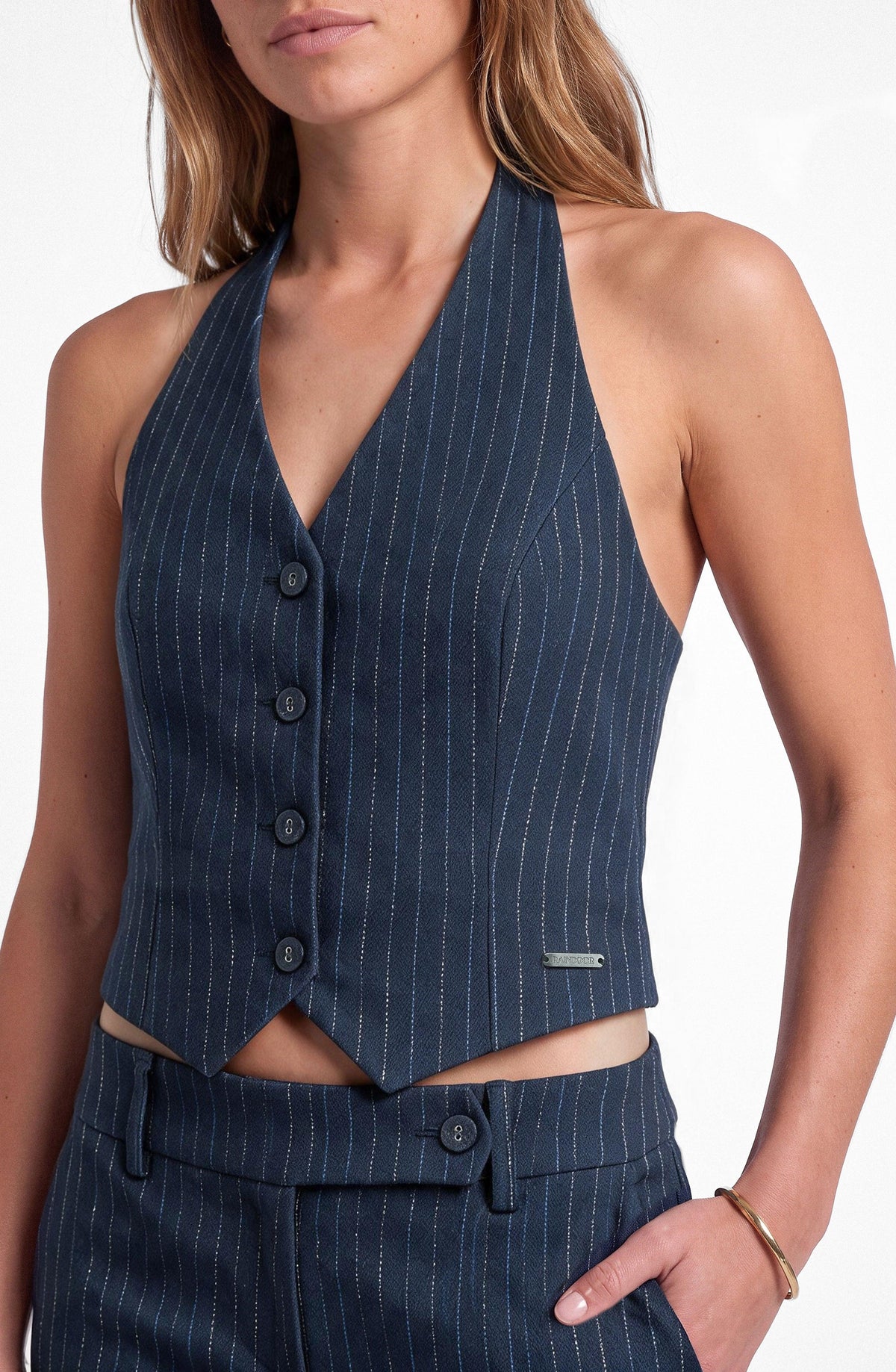 Vest Raya Lurex Blue