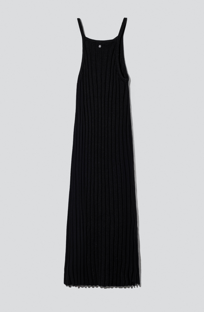 Vestido Tejido Halter Black