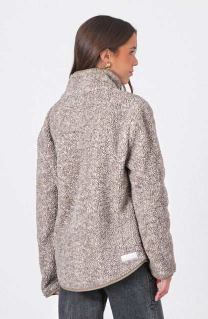 Corderito Full Zipper Beige Melange
