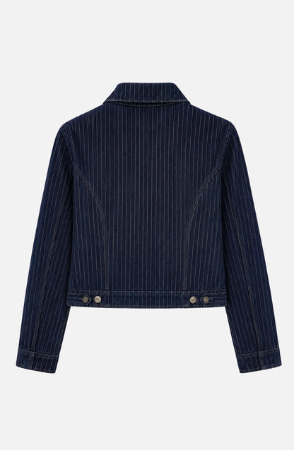 Campera Denim Rayas Indigo