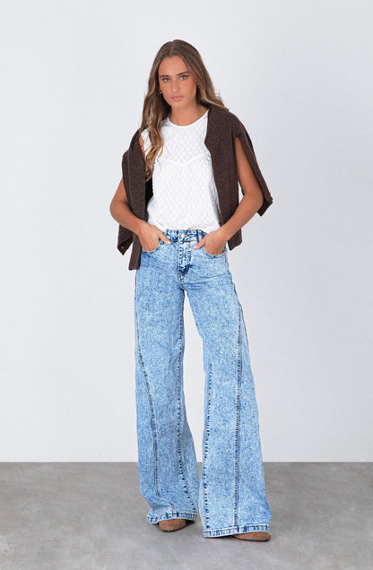 Pantalón Corte Pierna Blue