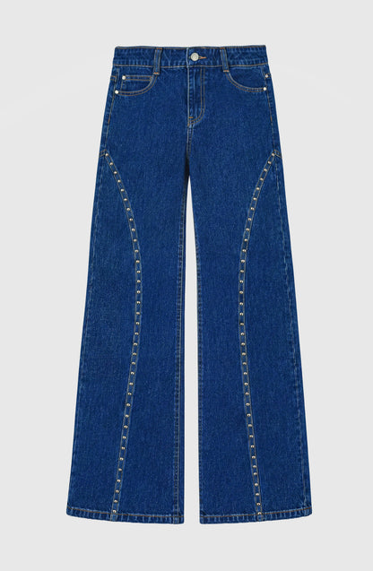 Pantalón Cortes Tachas Blue