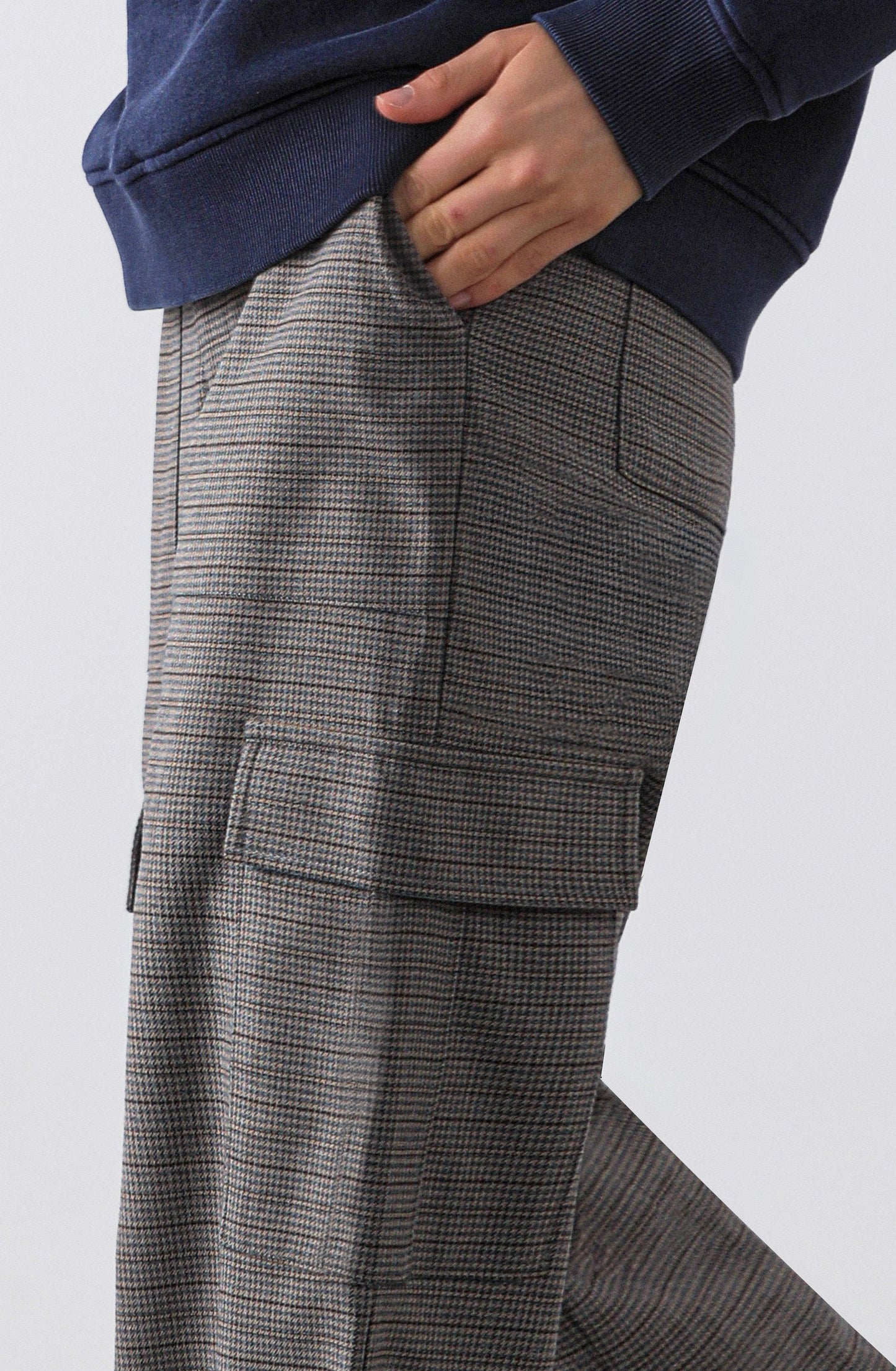 Pantalón Tejido Cargo Brown