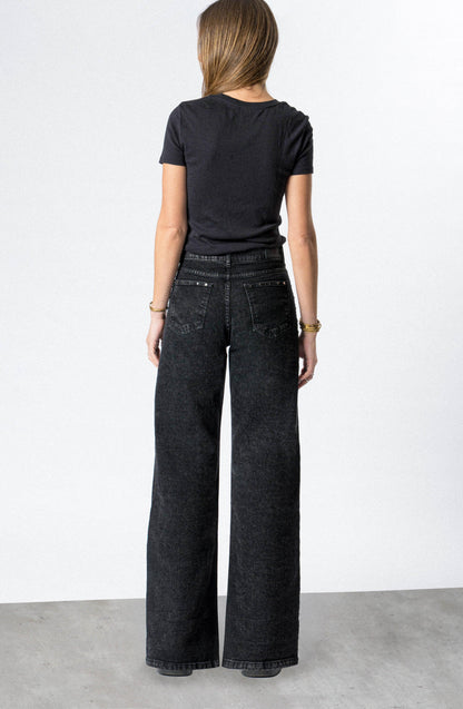 Pantalón Tachas Frontales Black