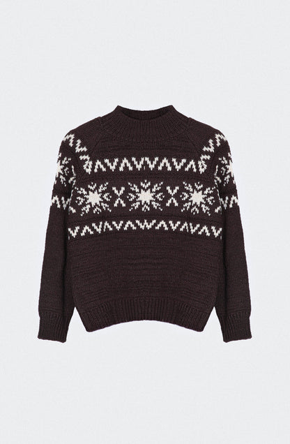 Sweater Jacquard Brown