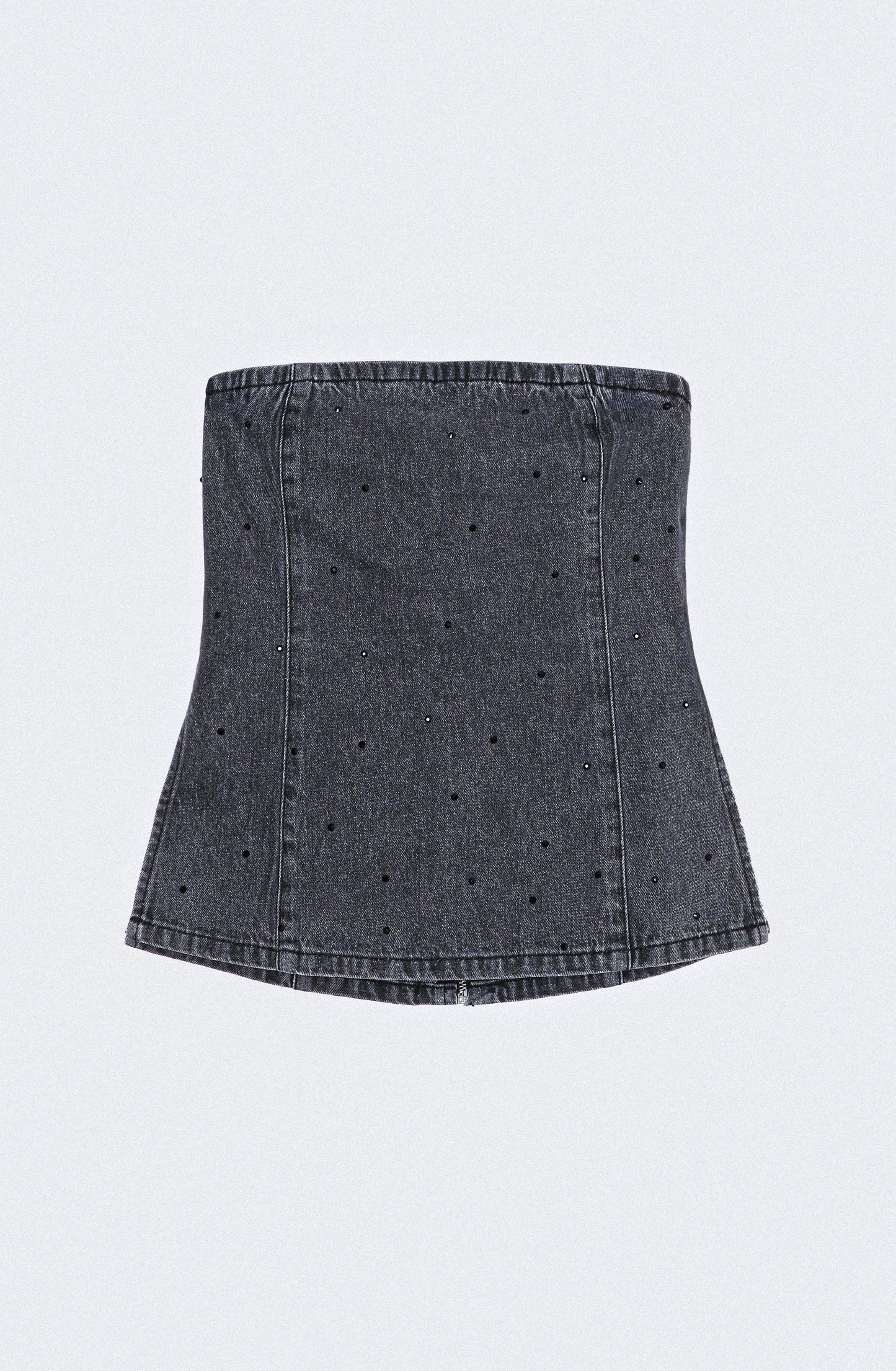 Top Strapless Strass Black