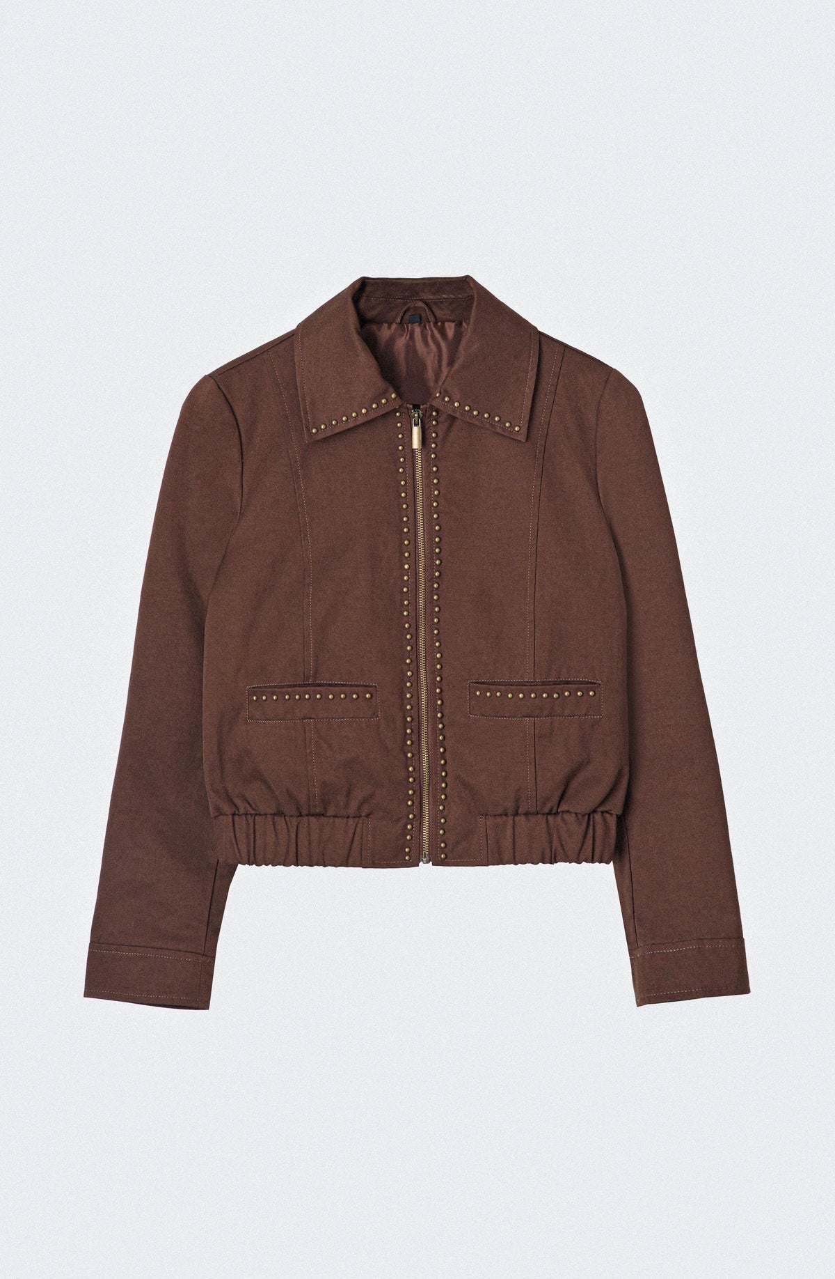 Campera Bomber Tachas Brown