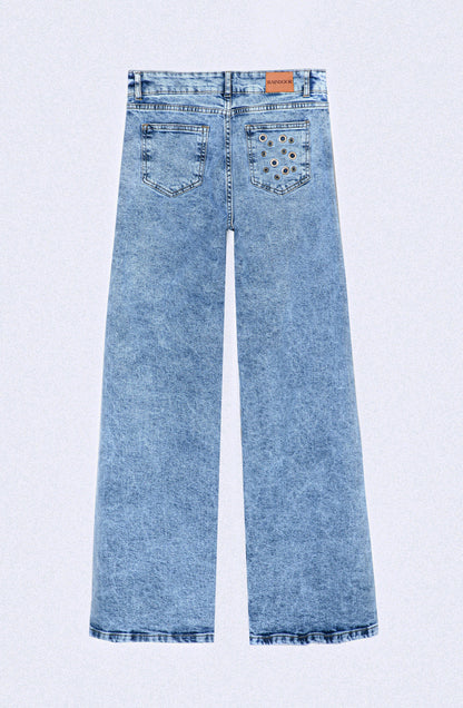 Pantalón Ojal Back Pocket Blue
