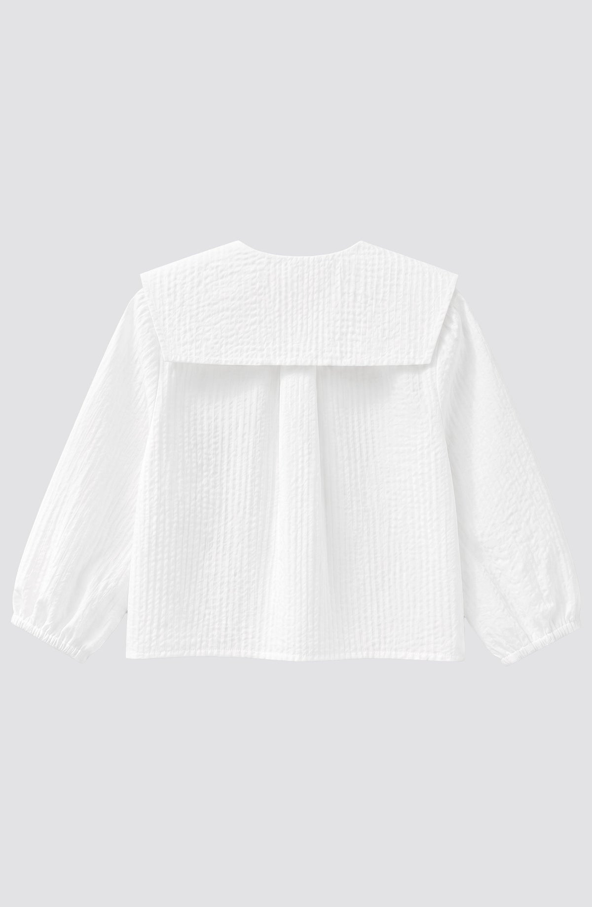 Blusa Cuello Bobo Vichy White