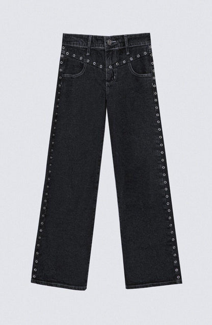 Pantalón Ojal Frontal Black