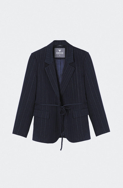 Blazer Lineas Lurex Navy
