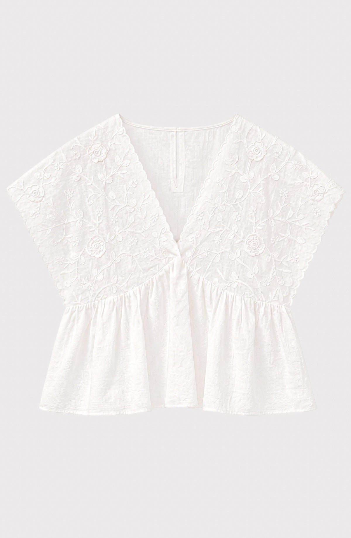 Top Cuadrado Bordado White