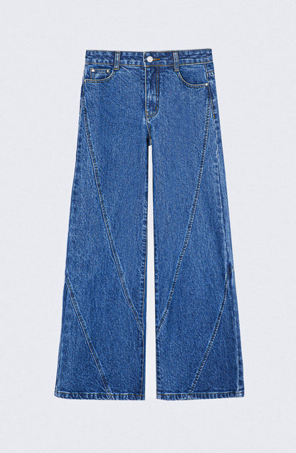 Pantalón Cortes Cruzados Blue