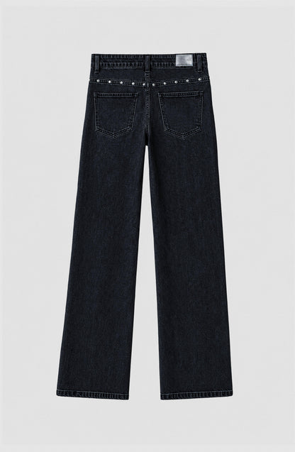 Pantalón Cortes Tachas Estrellas Grey