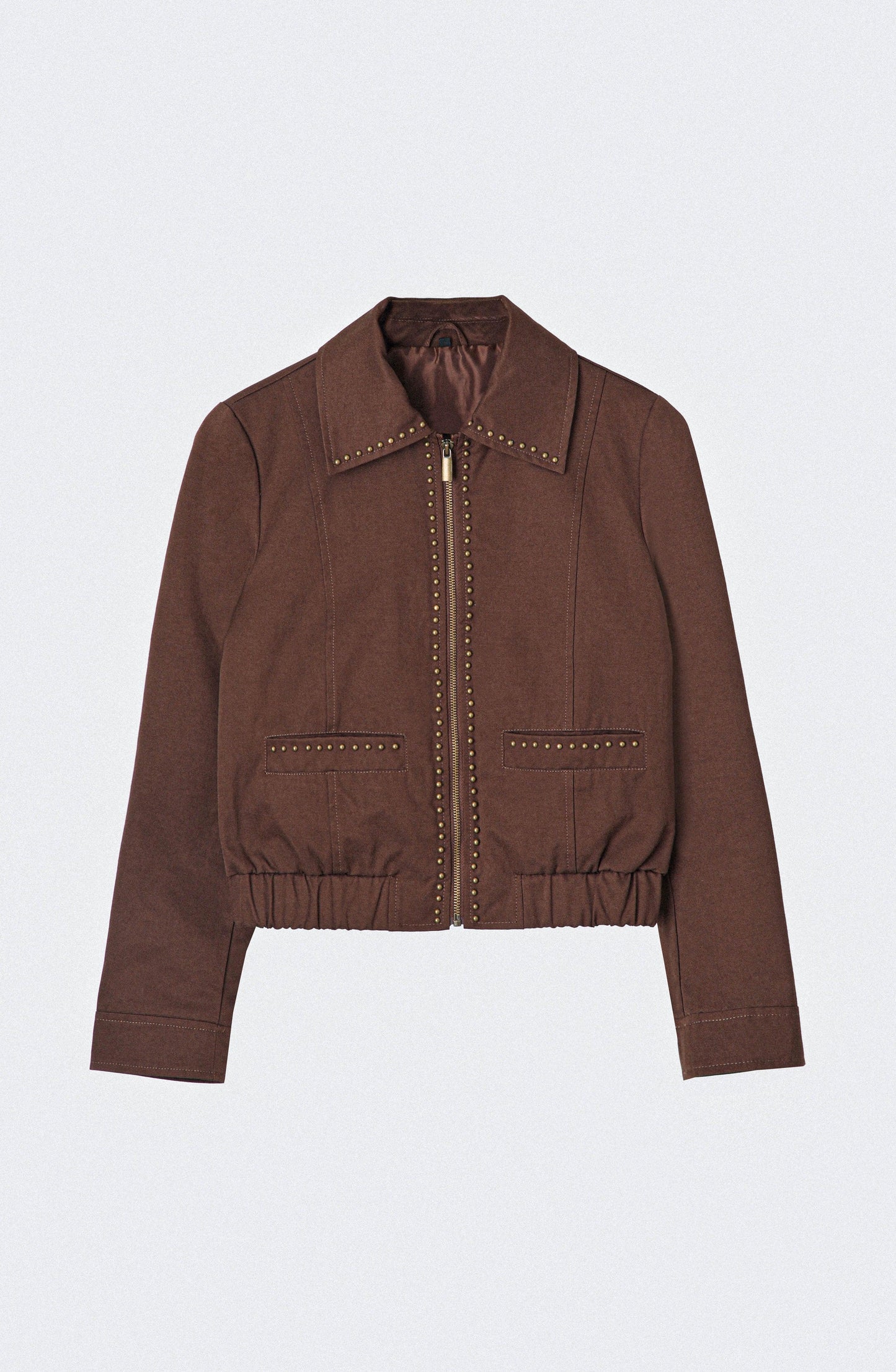 Campera Bomber Tachas Brown