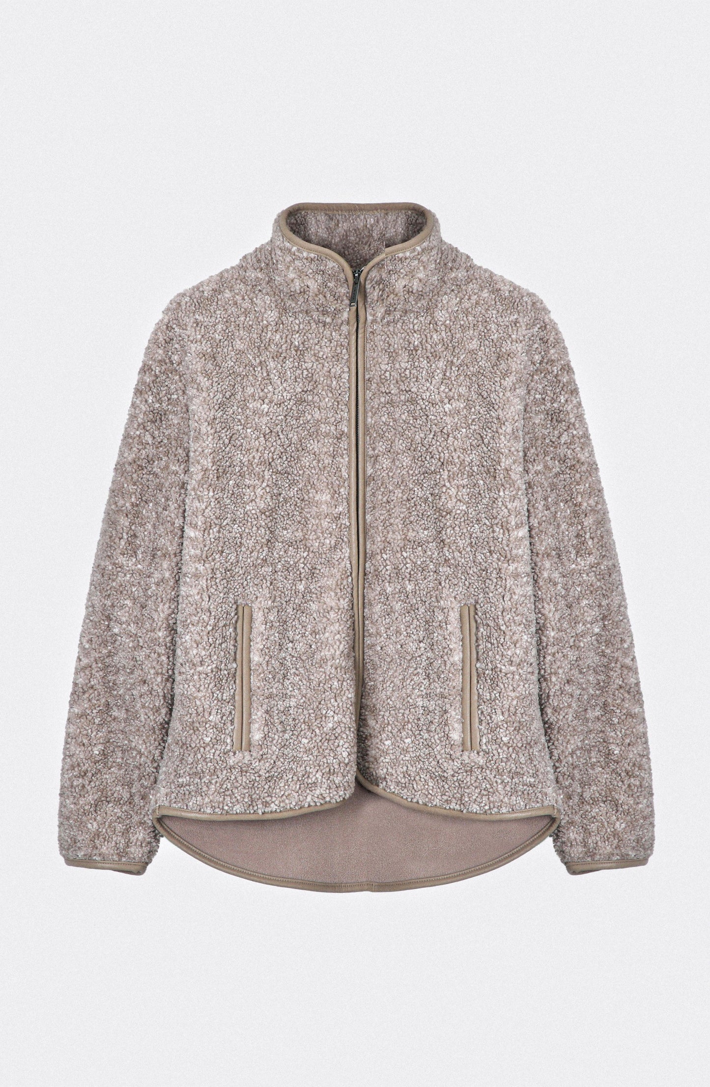 Corderito Full Zipper Beige Melange