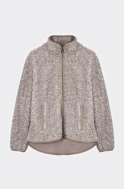 Corderito Full Zipper Beige Melange