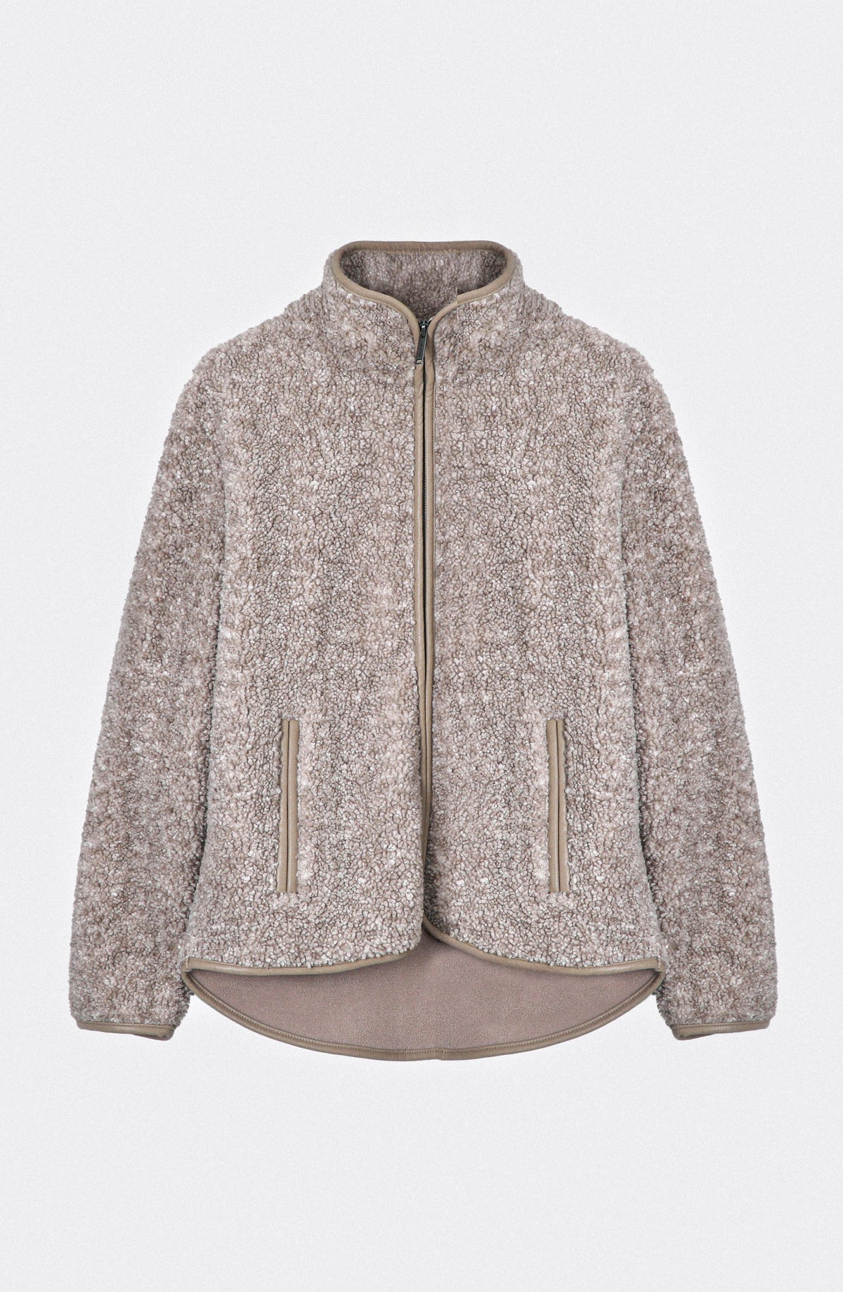 Corderito Full Zipper Beige Melange