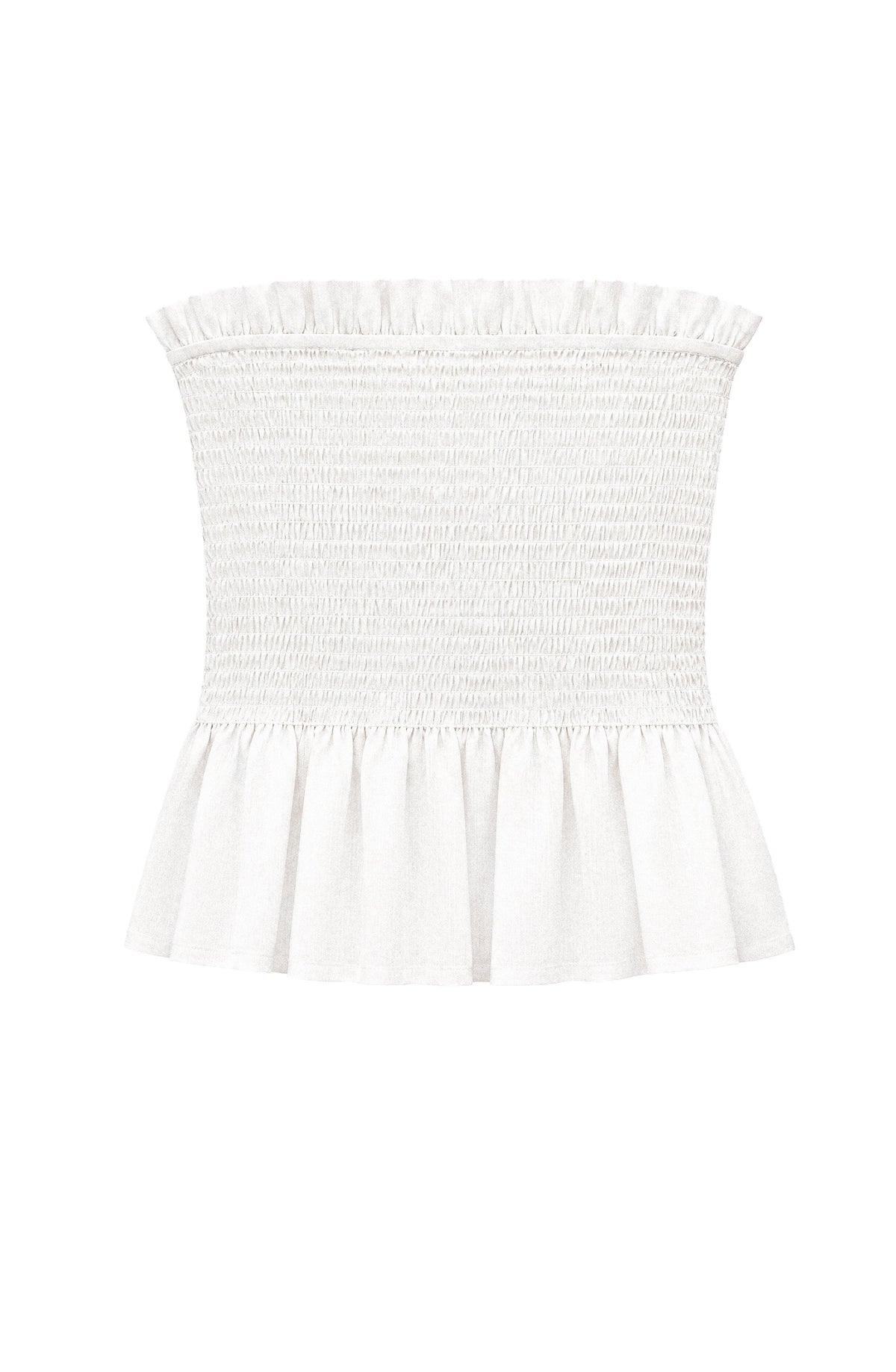 Top Strapless Panal White