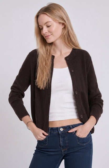 Cardigan Botones Brown