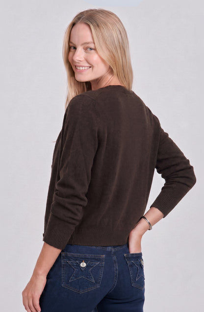 Cardigan Botones Brown